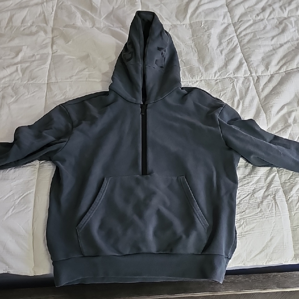 Moncler Charcoal Gray Zip-Up Hoodie